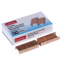 Скобы №10 Hatber медные 092140 1/20