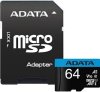 Флэш карта micro SD 64GB A-Data с адаптором