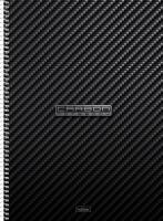 Книга д\зап А4 120л Хатбер гребень разделители soft touch "Carbon style 14359 1/15