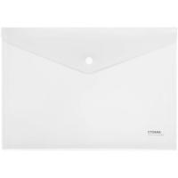 Папка конверт А4 180мк с кнопкой прозрачная Стамм 31292, Devente 3079565 1/10/120