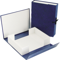 Короб архивный бумвинил на завязках 80мм КРБ4080 синий 1/25