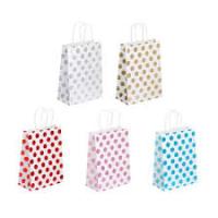 Пакет подарочный 26х19 с фольгой Ladecor круги 507-234