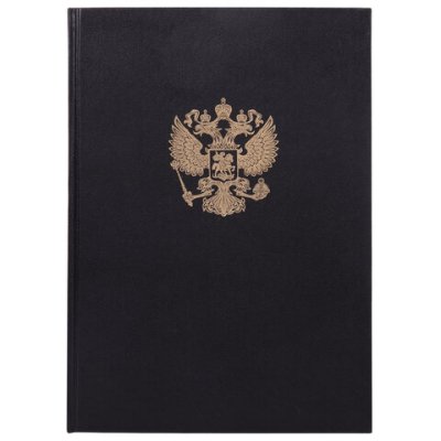 Книга учета 96л твер. бумвинил черный офсет клетка Brauberg 130223 130275 1/10