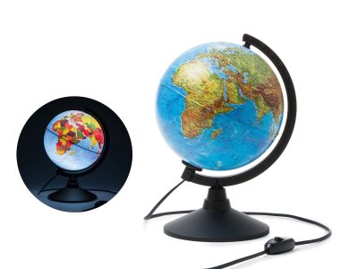 Глобус 21см физический / политический с подсветкой от сети 12100181