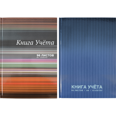 Книга учета 96л твердая глянцевая обл, офсет клетка Devente 2056459 1/20