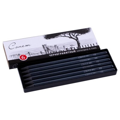 Карандаш ч\г Сонет 6В 6шт упак
