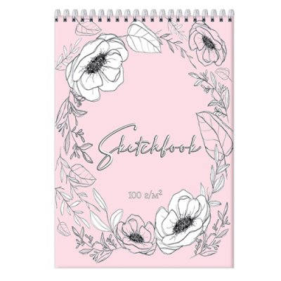 Блокнот для зарисовок Sketchbook А5 60л 100г книж. обл.греб Mazari 17045 1/10
