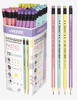 Карандаш ч\г deVente Pastel с ластик 5032903, 1/72