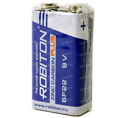Батарейка 6F22 крона Robiton 1/10