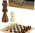 Шахматы в деревянной доске фигуры дерево поле 34см AN0258