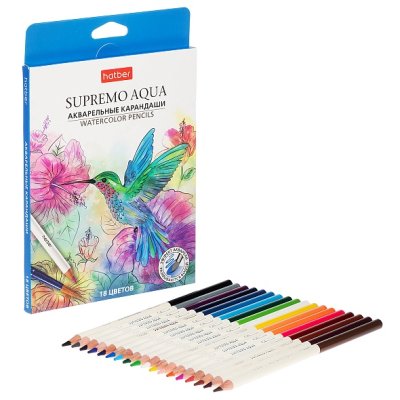 Карандаши акварельные 12цв Hatber 087450 1/12