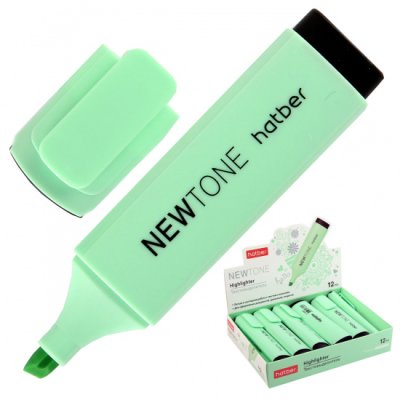 Текстовыделитель Hatber Newtone pastel зеленый 060875 1/12