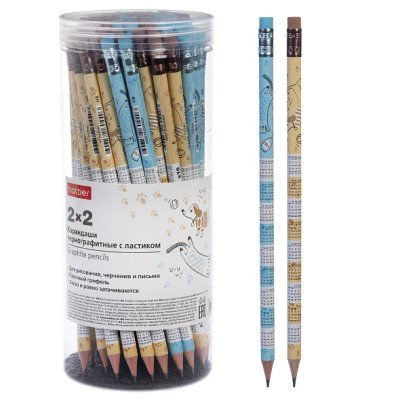 Карандаш ч\г Hatber 92487 черн дер ластик табл умнож 1/144