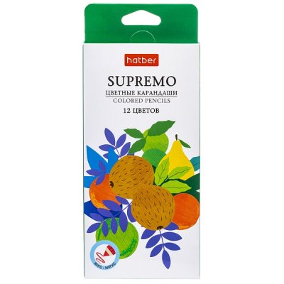 Карандаши 12цв Hatber Supremo, мягкие, 079891 1/12