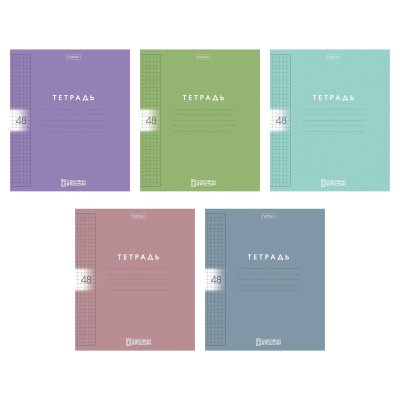 Тетрадь 48л линия Хатбер пластик обл. Color Set