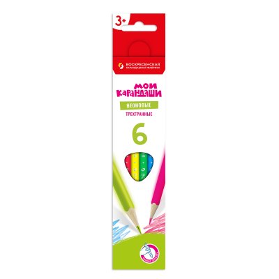 Карандаши 6цв ВКФ, Silwerhof, Луч НЕОНовые 1\24