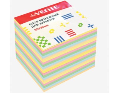 Блок для записей 90х90х90 5 цвет 20сл пастель DeVente 2012202 1/12