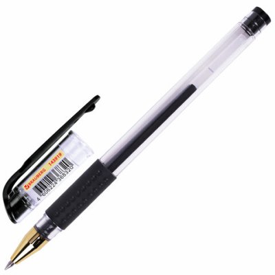Гелевая ручка Brauberg 143919 черная золотой метал након 1/12