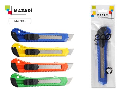 Нож канц. большой 18мм Mazari 6303, 6304, Alingar 6656, Buro 1489733 1\24