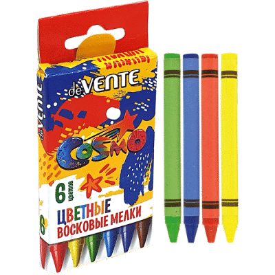 Восковые мелки 6цв deVente 8077813, Cosmo, 1/12