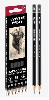 Набор ч/г карандашей 6шт deVente Art 2Т-2М 5030202 1/24