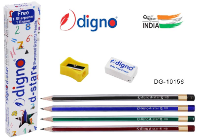Карандаш ч\г Digno 10156  1/12/ластик и точилка