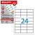 Этикетки самоклеящиеся 24эт 64,6х33,8мм А4 50л Space 345649 Brauberg 127519 