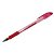 Гелевая ручка CROWN HJR-500RNB игольч с резин грипом, 0,7мм,  красная1/12