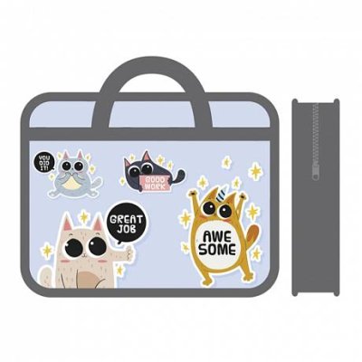 Папка для тетрадей А4 с ручками ПМ-А4-25 Дев "Милый котик/забавные котики", 1/30